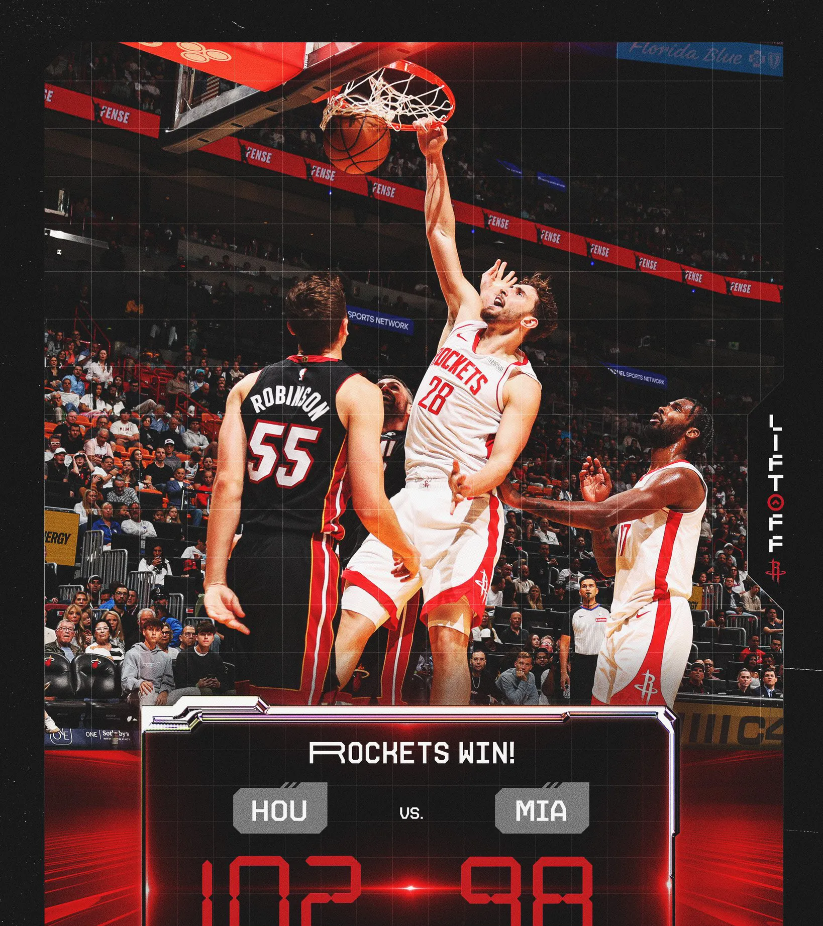 热火主场大胜篮网，取得两连胜